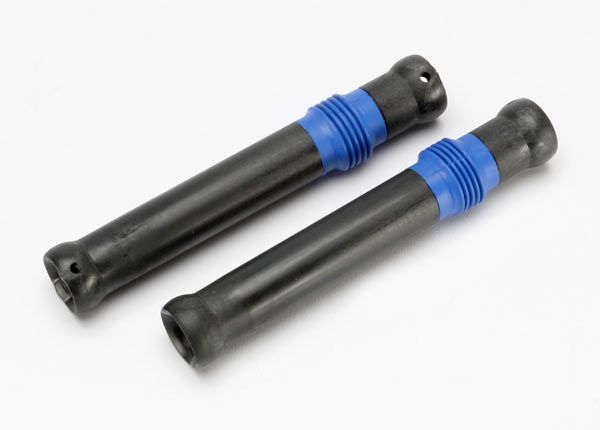 5655 - Traxxas Half shaft set, short (plastic parts only) (internal splined half shaft/ external splined half shaft/ rubber boot) (assembled with glued boot) (2 assemblies)