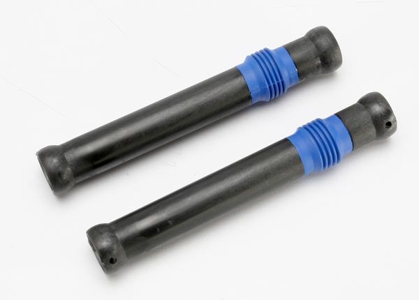 5656 -Traxxas Half shaft set, long (plastic parts only) (internal splined half shaft/ external splined half shaft/ rubber boot) (assembled with glued boot) (2 assemblies)