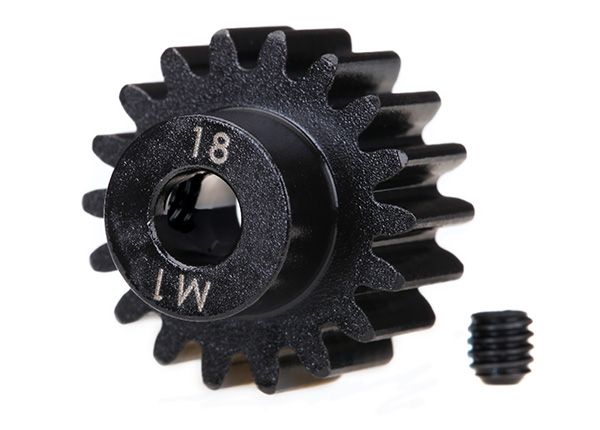6491R Traxxas Gear 18-T Pinion 1.0 Metric
