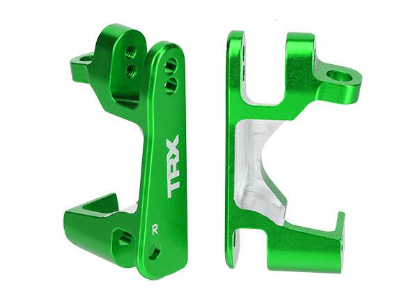 6832G - Traxxas Caster blocks (c-hubs), 6061-T6 aluminum (green-anodized), left & right