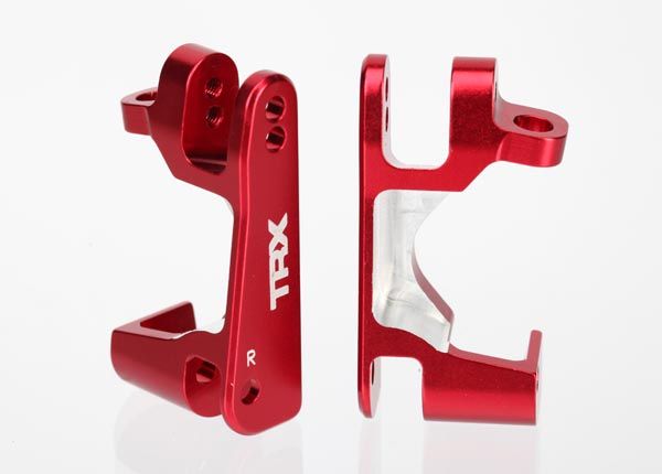 6832R - Traxxas Caster blocks (c-hubs), 6061-T6 aluminum (red-anodized), left & right