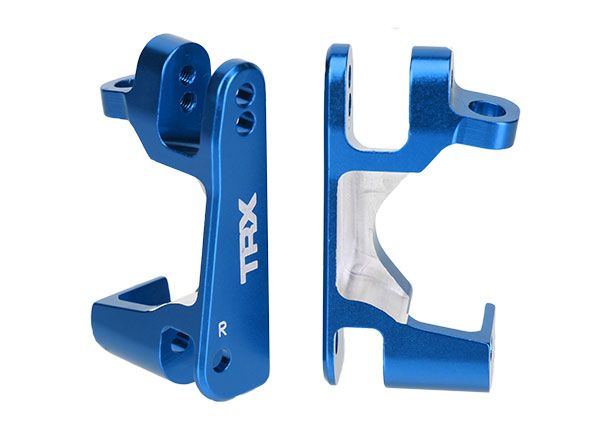 6832X - Traxxas Caster blocks (c-hubs), 6061-T6 aluminum (blue-anodized), left & right