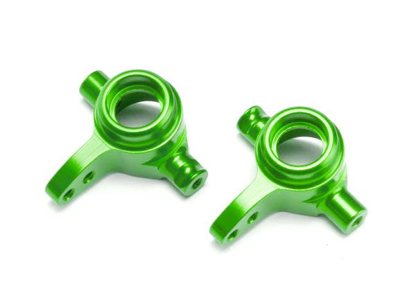 6837G - Traxxas Steering blocks, 6061-T6 aluminum (green-anodized), left & right