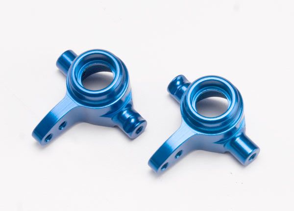 6837X - Traxxas Steering blocks, 6061-T6 aluminum (blue-anodized), left & right