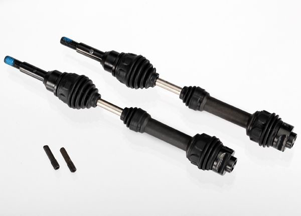 6851R - Traxxas Driveshafts, front, steel-spline constant-velocity (complete assembly) (2)
