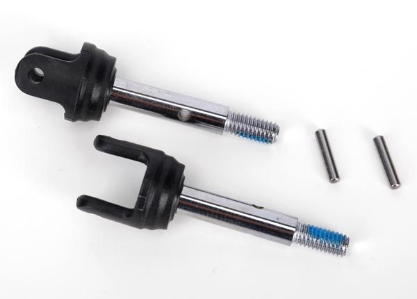 6853X - Traxxas Stub Axles, Rear, Heavy Duty (2)/pins (2)
