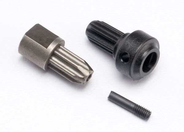 6888 - Traxxas Drive hub, center, rear (1)/ front (1)/screw pin
