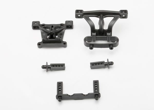 7015 - Traxxas Body mounts, front & rear/ body mount posts, front & rear