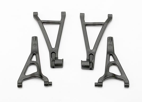 7131 Traxxas Suspension arm set, front (includes upper right & left and lower right & left arms), E-Revo