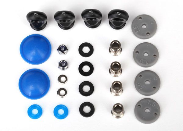 7463 Rebuild kit, GTR long/xx-long shocks (x-rings, bladders, pistons, piston nuts, shock rod ends,
