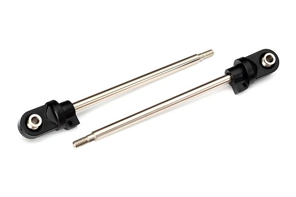 7763 - Shaft, GTX shock, 110mm (assembled with rod ends & hollow balls) (steel, chrome finish) (2)