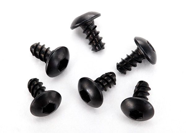 7944 Traxxas Screws, 2.6x5mm button-head, self-tapping (hex drive) (6)