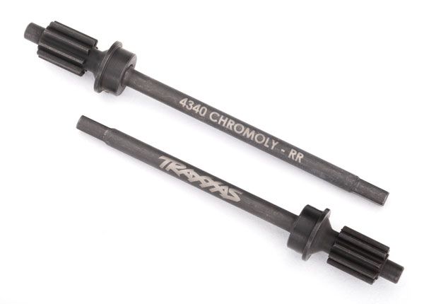 8061 - Traxxas Axle shaft, rear, heavy duty (left & right)/ portal drive input gear, rear (machined)
