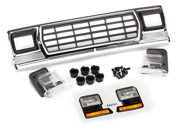8070 - Grille, Ford Bronco/ grille retainers (6)/ headlight housing (2)/ lens (2)/ 2.6x8 BCS (6)/ 2.5x6 BCS (2) (fits #8010 body)