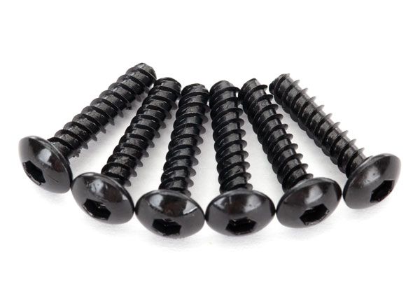 8299 - Traxxas Screws, 2.6x12mm button-head, self-tapping (hex drive) (6)