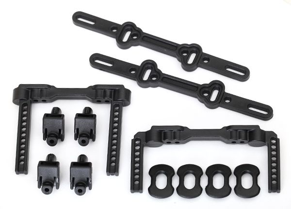 8316 Traxxas - Body mounts, front & rear/ body mount posts/ body mount sliders