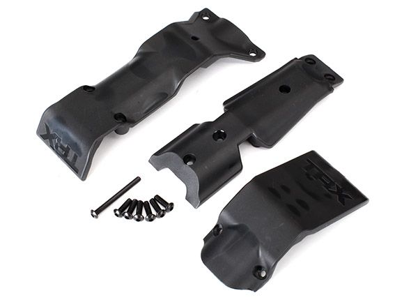 8637 - Skid plate set, front/ skid plate, rear/ 3x10 BCS (6)/ 3x30 BCS (1) (fits #8629 & 8630 bulkheads)