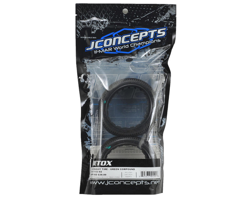3122-02 JConcepts Detox 1/8 Buggy Tires (2) (Green)