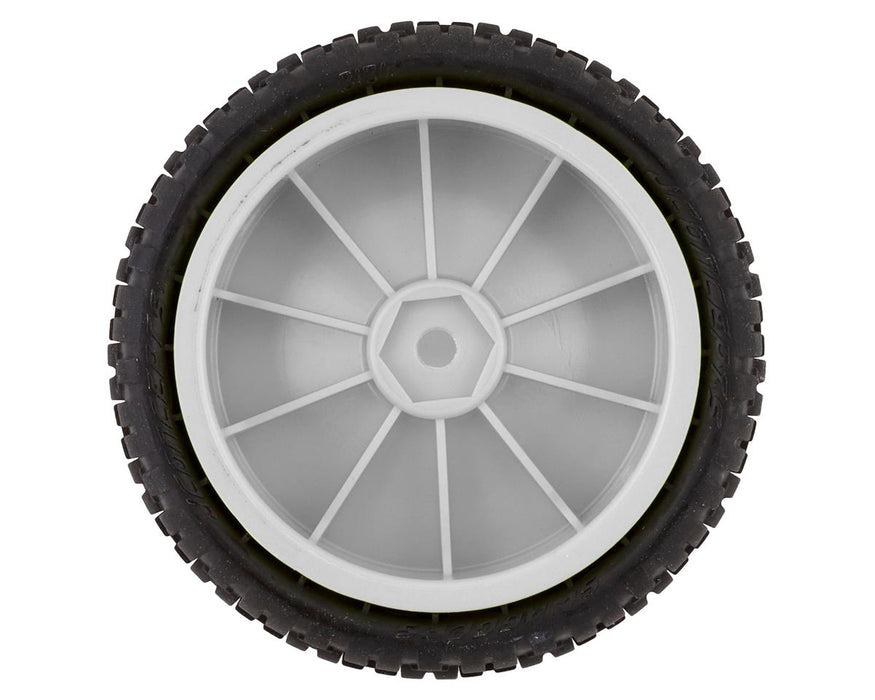 3137-101011 - JConcepts Swaggers 2.2" Pre-Mounted 2WD Front Buggy Carpet Tires (White) (2) (Pink) w/ 12mm Hex