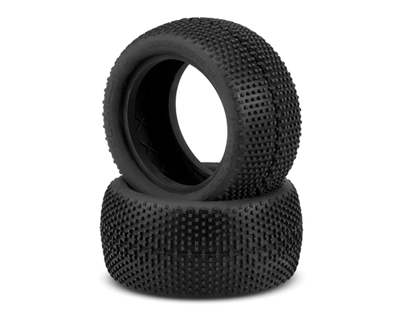 3159-02 JConcepts Double Dee's V2 2.2" Rear Buggy Tires (2) (Green)