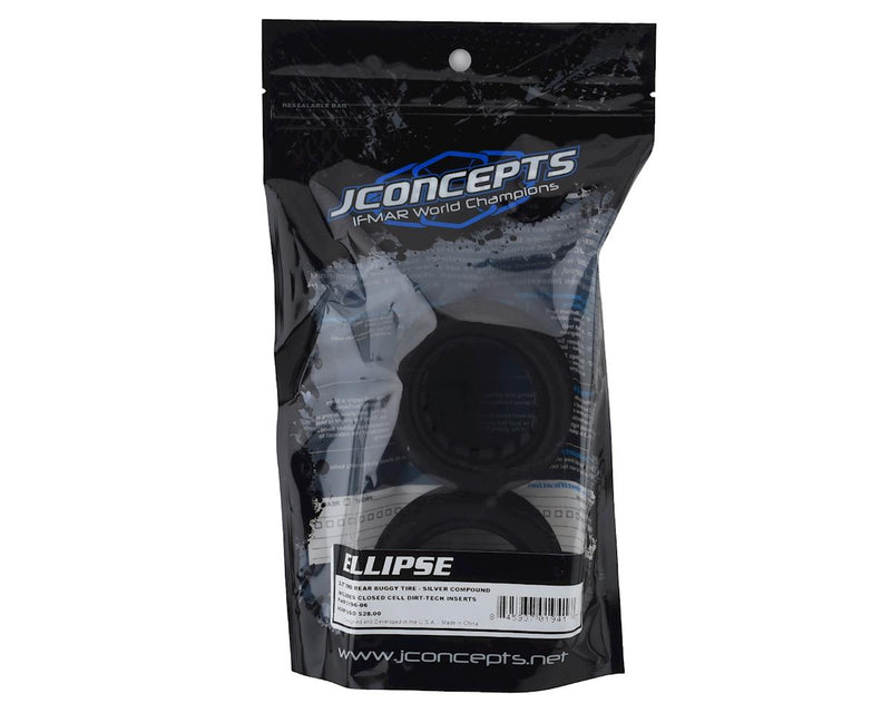 3196-06 JConcepts Ellipse 2.2" Rear 1/10 Buggy Tires (2) (Silver)