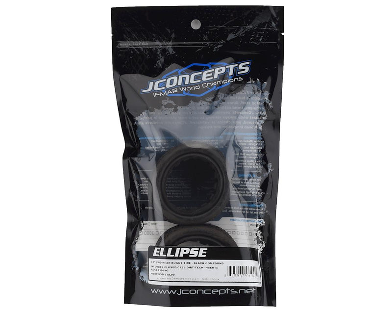 3196-07 JConcepts Ellipse 2.2" Rear 1/10 Buggy Tires (2) (Black)