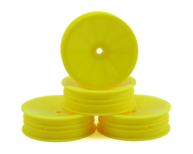 3376Y JConcepts 12mm Hex Mono 2.2 "Slim" Front Wheels (4) (B6/RB6/SRX2/YZ2) (Yellow)