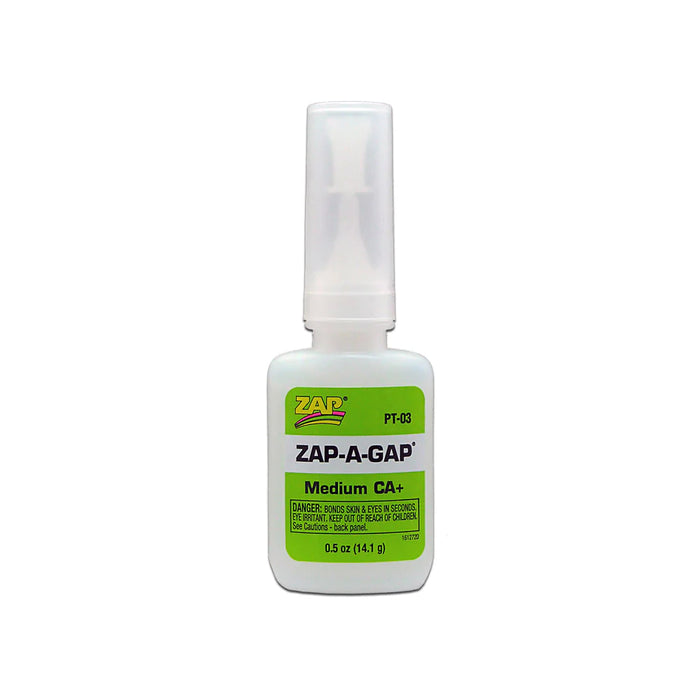 PT-03 Zap-A-Gap Medium CA+ Glue .5 oz Bottle