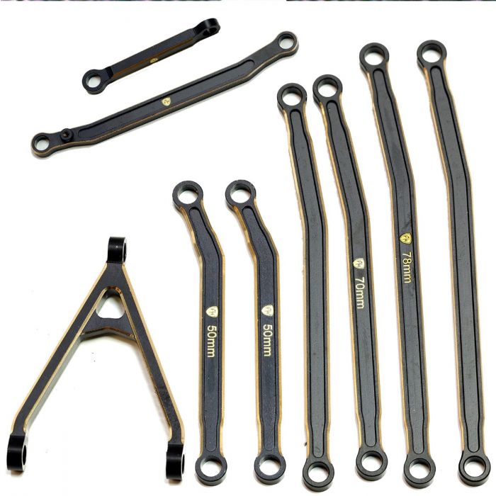 PHBSCX24129 - Powerhobby Brass High Clearance Chassis Links, for Axial SCX24 Jeep / Gladiator