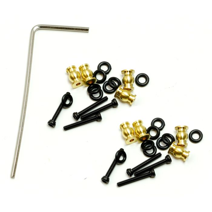 PHBSCX24129 - Powerhobby Brass High Clearance Chassis Links, for Axial SCX24 Jeep / Gladiator