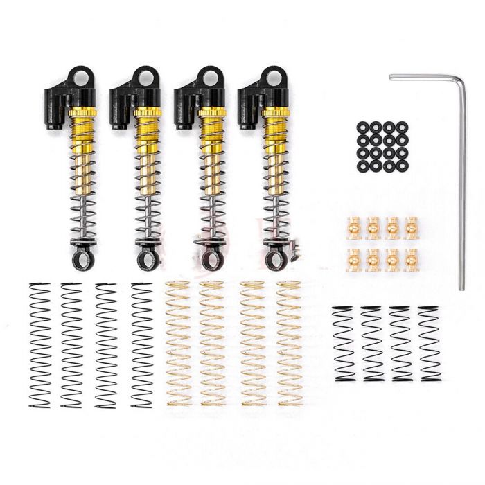 PHBSCX24757 - Powerhobby Aluminum 45mm Long Shocks Front & Rear, for Axial SCX24, 4pcs