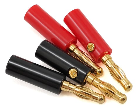 PTK-5003 Protek RC 4.00mm Gold Plated Banana Plugs (2 Red / 2 Black)