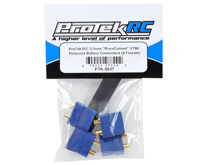 PTK-5037 ProTek RC 4.5mm "TruCurrent" XT90 Polarized Battery Connectors (4 Female)