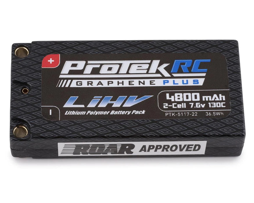 PTK-5117-22 ProTek RC 2S 4800mAh 120C Low IR Si-Graphene + HV LCG Shorty LiPo Battery