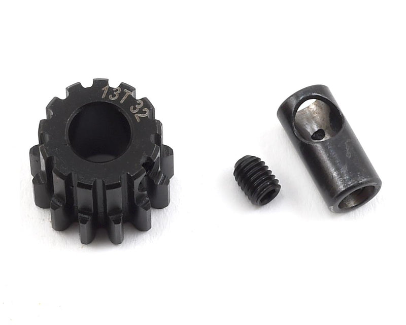 PTK-8056 ProTek RC Steel 32P Pinion Gear w/3.17mm Reducer Sleeve (Mod .8) (5mm Bore) (13T)