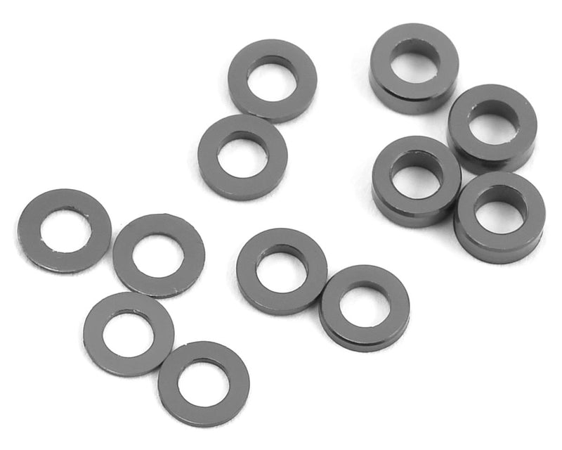 PTK-8376 - Protek RC Aluminum Ball Stud Washer Set (Grey) (12) (0.5mm, 1.0mm, 2.0mm)