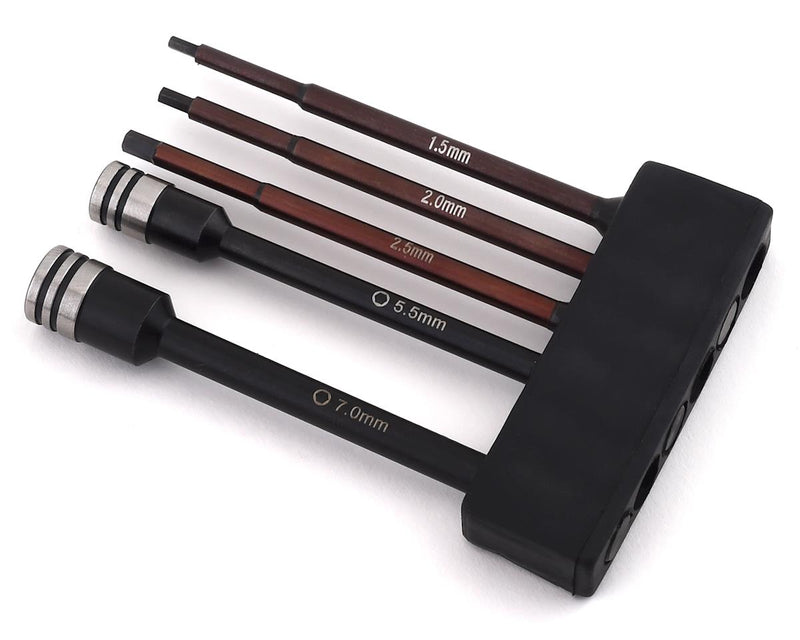 PTK-8462 ProTek RC "TruTorque" 5-Piece 1/4" Drive Hex & Nut Driver Set (1.5, 2.0, 2.5mm Hex & 5.5, 7mm Driver)