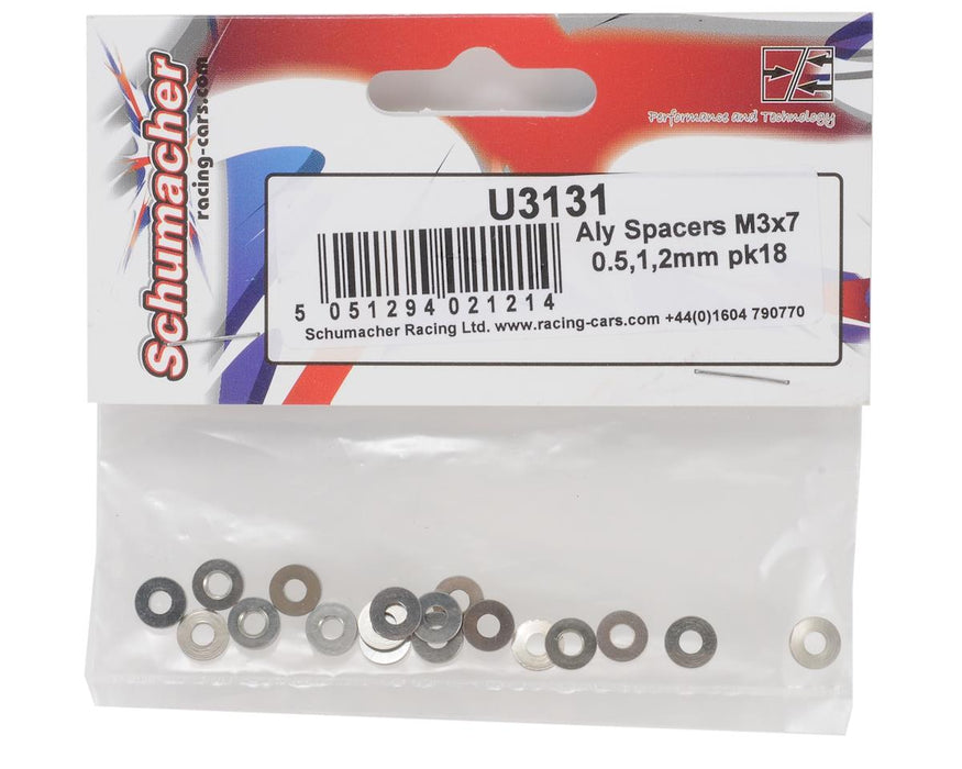 U3131 Schumacher 3.7mm Aluminum Pivot Block Shims (18)