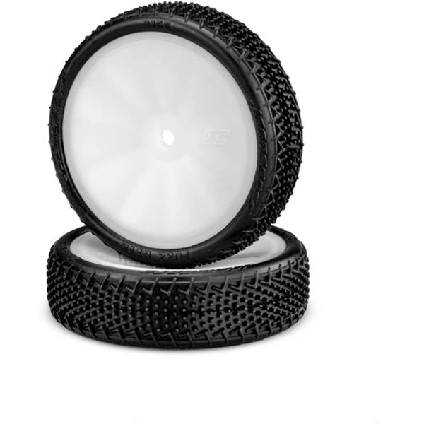 3165-101011 Jconcepts Fuzz Bite 2WD Front Pink Pre-mounted White Wheels