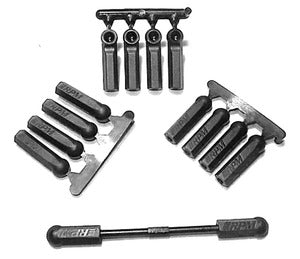 73392 RPM Long Shank Rod Ends {4-40, 12pcs) [BLACK]