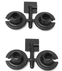 73152 RPM Black Shock Spring Cups - Fits Losi, Traxxas, Assoc. MGT & HPI Savage Shocks [BLACK]