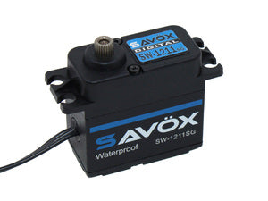 SW-1211SG-BE (Black) Waterproof High Voltage Digital Servo 0.08sec / 347.2oz @ 7.4V - Black Edition SAVSW1211SG-BE