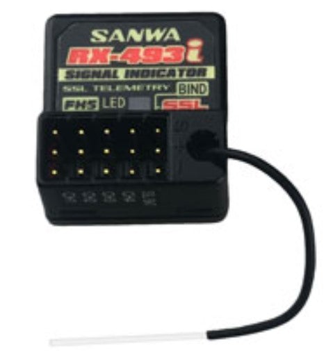 RX-493I Sanwa Sanwa/Airtronics RX-493i M17/MT-5 2.4GHz 4-Channel FHSS-5 Telemetry Receiver