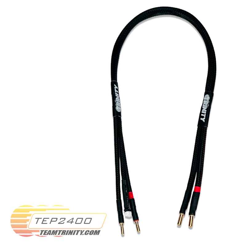 TEP2400 - Trinity 1S PRO Charge Cables w/ Balance plug / 5mm Bullets (BLACK)