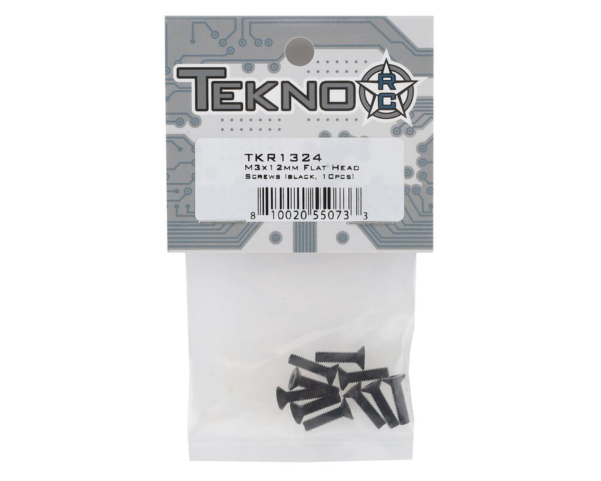 TKR1324 - Tekno RC 3x12mm Flat Head Screws (10)