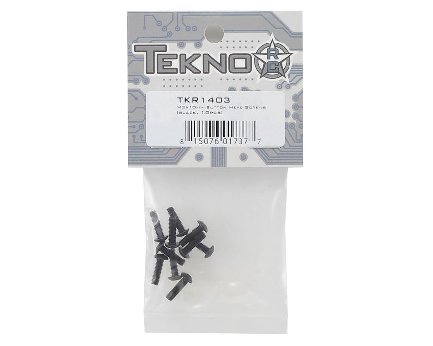 TKR1403 - Tekno RC 3x10mm Button Head Hex Screws (10)