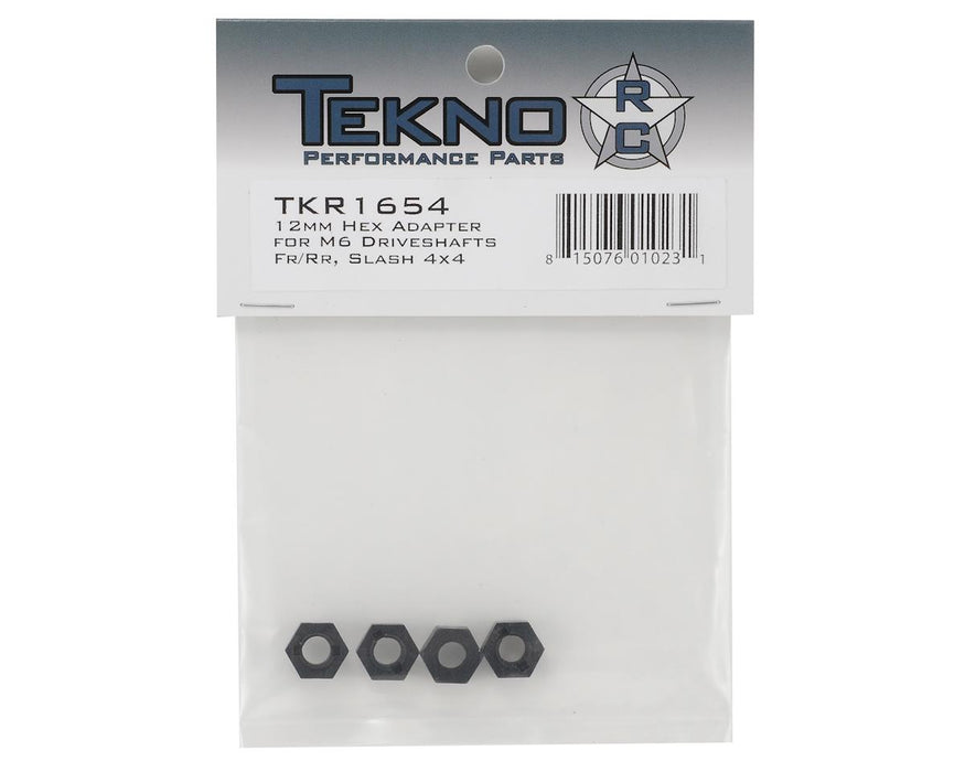 TKR1654 Tekno 12mm Nylon M6 Driveshaft Hex Adapter Set (4) (Front/Rear)