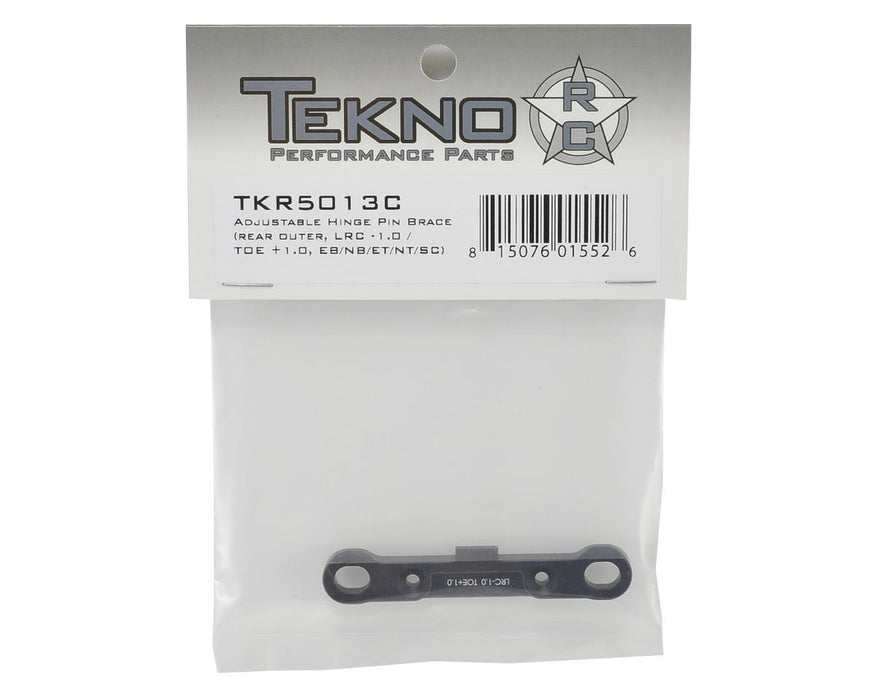TKR5013C Tekno CNC Aluminum Rear-Rear Adjustable Hinge Pin Brace (Gun Metal)