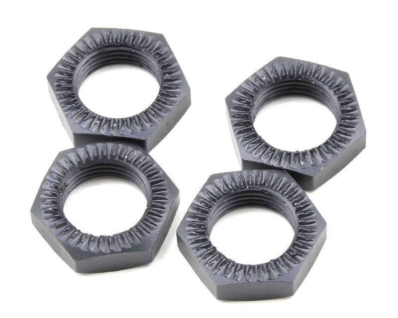 TKR5116 Tekno Wheel Nuts (17mm Serrated Gun Metal And M12x1.0, 4pcs)