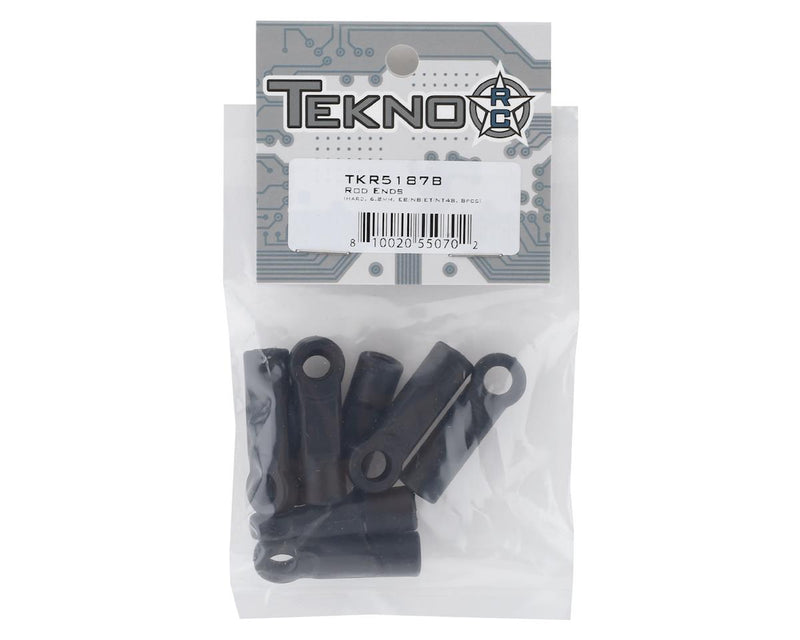 TKR5187B Tekno RC 6.8mm Straight Rod End Set (8) (Hard)